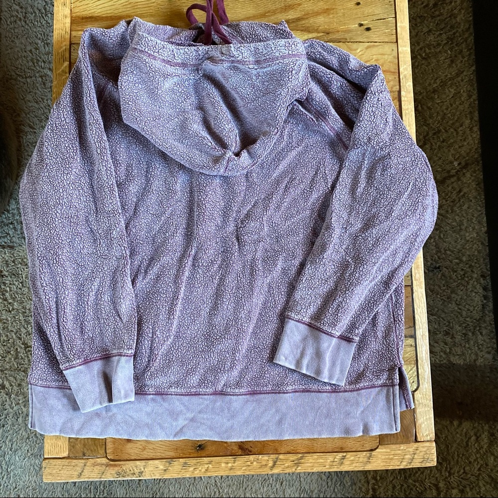 Victoria’s Secret Pink Fuzzy Lived In Hoodie Mauve Large - Picture 4 of 4